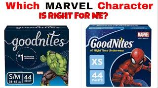 Goodnites For boys MARVEL Characters and Sizing Which Is Right For Me?