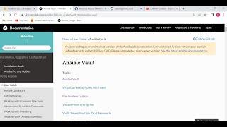 Ansible-Vault Tutorials (how to pass the sensitive data in ansible)