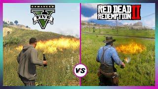 GTA 5 Enhanced Edition vs Red Dead Redemption 2 - Ultimate Side By Side Comparison