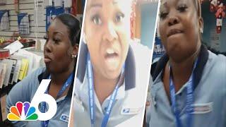 USPS worker ARRESTED after chaotic confrontation with customer caught on camera in Miami