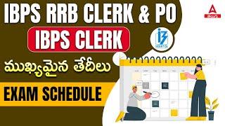 IBPS RRB Clerk, PO and IBPS Clerk 2024 Exam Date | Adda247 Telugu