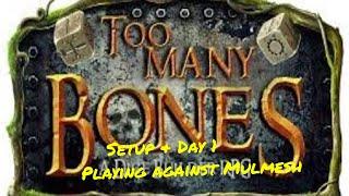 Too Many Bones, playing Mulmesh, Setup and Day 1 #TooManyBones #Boardgames