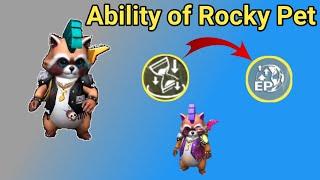 Ability of Rocky Pet in Free Fire//Garena free fire