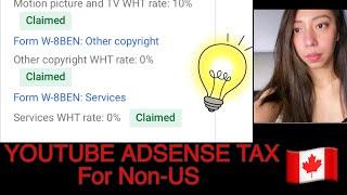 How to fill YouTube Tax Info for Non US YouTube Creators / CANADA 
