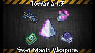 Terraria 1.3 The Best 1.3 Magic Weapons + DPS Comparison.