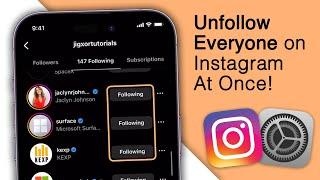 How To Unfollow Everyone On Instagram At Once! [NEW METHOD]