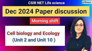 CSIR NET Dec 2024 Morning shift paper discussion | Cell biology and Ecology