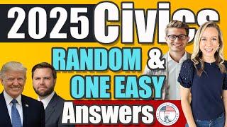 [2025] 100 civics questions ONE EASY answers US naturalization test | 2008 Civics Test Officer Josh