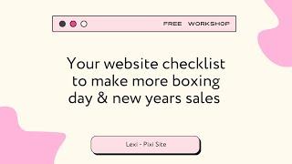 Your website checklist to make more sales