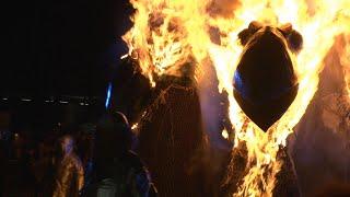 Carnaval charleroi - brûlage du corbeau - 2022