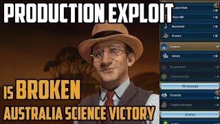 The Production Overflow Exploit is "Perfectly Balanced" - Civilization 6 Australia Deity Science Civ