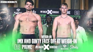 "I'LL SMILE WHEN YOU HIT ME" JMX and Ginty FACE OFF at weigh-in | Misfits Boxing