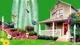 Nature House green screen animation I BirammaSakthiTech