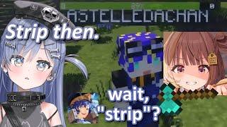 Kuromu gets Astel to strip, then beats him & force feeds him【VCR Minecraft】Cookie & Kuromu #2