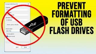 How to Prevent a USB Flash Drive from Being Formatted