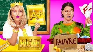 DÉFI ÉPIQUE D'ART RICHE VS PAUVRE  Conseils parentaux riches vs pauvres vs giga riches par 123 GO!