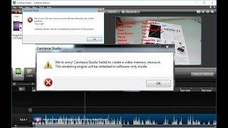 How to Fix Camtasia Error “Failed to Create a Video Memory Resources”