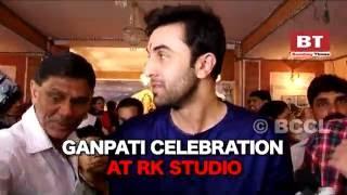 Ranbir Kapoor at RK studio for Ganpati pooja