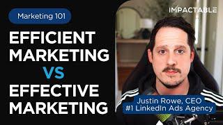 Efficient Marketing vs Effective Marketing