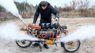 Riding the Weirdest Steam Motorcycle Ever Invented