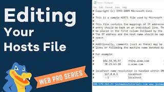 Editing your Hosts File - HostGator Migration Tutorial