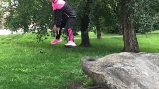 Прыжки в парке после тренировки‼️jumping in the park after training‼️