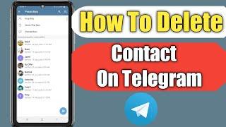 How To Delete Contact On Telegram 2024 | How To Remove Telegram Contact Number |