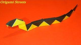 How to make a snake out of paper. Origami snake