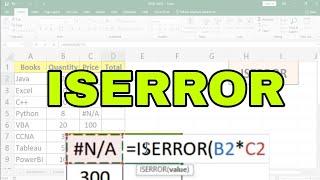 ISERROR Formula in Excel