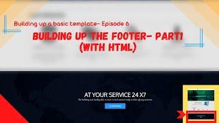 Template with HTML and CSS| Building the footer First Chapter |With HTML| Responsive Web Design