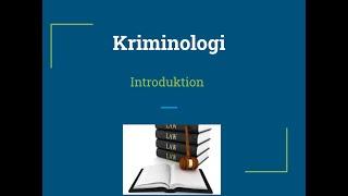 Kriminologi introduktion