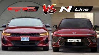 2025 Hyundai Sonata N-Line vs 2025 Kia K5 GT-Line Comparison | Sedans Clash! | MotorNation
