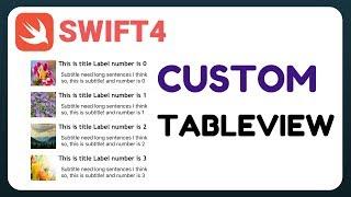 [Swift 4] Simple Custom UITableView Cell tutorial, UITableView Cell example