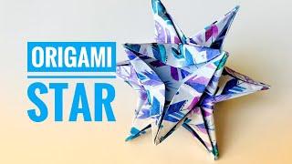 Easy 3D Origami Star Tutorial (No Cutting!)