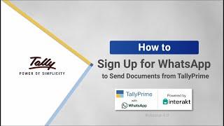 How to Sign up for WhatsApp to Send Documents from TallyPrime | TallyHelp