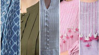 Pintucks neck designs 2021/beautiful ideas for kurti & frocks