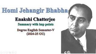 Homi Jahangir bhabha by Enakshi Chatterjee Sem5 eng #homibaba #sem5eng_educare