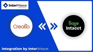 Configuring the Creatio to SageIntacct by InterWeave.