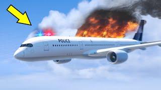Police Airplane Caught Fire Mid Air In GTA 5 (Police Aeroplane Crash)