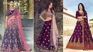 Latest Purple Color Bridal Lehenga Designs/Wedding Lehenga Choli Designs 2020 @kzingcreation