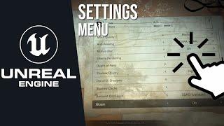 How to make an Advanced Settings Menu in Unreal Engine 5! (First Person Horror Character)