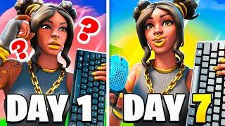 1 WEEK Fortnite Keyboard and Mouse Progression! (Controller to KBM)