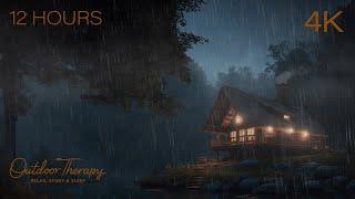 Deep Sleep Thunderstorm: 12 Hours of Rain & Thunder Sounds at Night by the Lake | RELAX | STUDY
