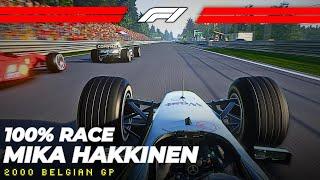 Mika Häkkinen Legendary Win! 2000 Belgian GP | 100% Race in McLaren MP4-15 V10 | Maximum Difficulty