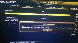 Windows is not Booting when I Disable cms gigabyte motherboard *fix*