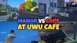 Manor vs PD At Uwu Cafe After a S Boost Goes Wrong | NOPIXEL 4.0 GTA RP