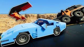 MULTI CANYON RACE! - Brick Rigs Multiplayer Gameplay - Lego Rally, Offroad & Plane Race!