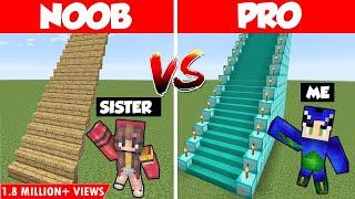 Minecraft BEST STAIRCASE BUILD CHALLENGE | NOOB vs PRO  (Hindi)