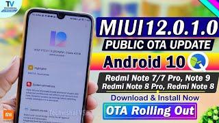 MIUI 12.0.1.0 NEW PUBLIC STABLE UPDATE ROLL OUT REDMI NOTE 8 PRO | MIUI 12 Redmi Note 7 & 7 Pro All