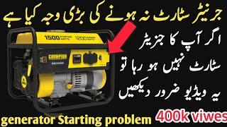 generator starting problem on gas|how to fix generator not starting|generator missing on gas